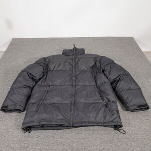 Vintage South Pole Jacket Mens Large Black Down Puffer Full Zip Winter Y2K 2000s